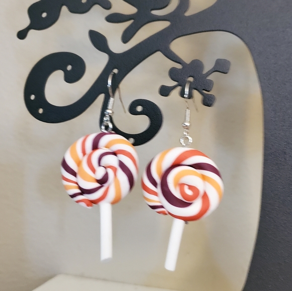 Swirl Lollipop Earrings - Picture 2 of 5